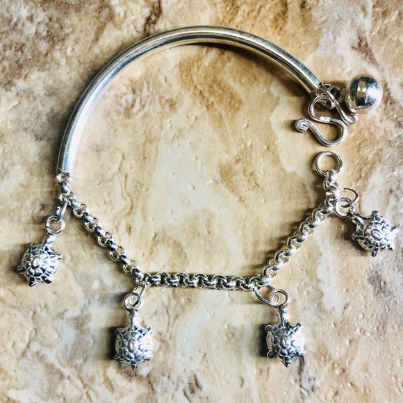 Lucky Brand Jewelry - Sterling Silver Turtle Bracelet 925 Size 5 inch